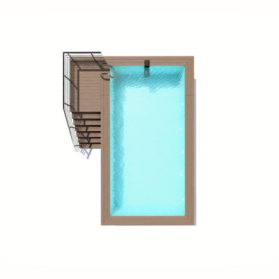 Acrílico de madera de cartón de plástico color piscina privada de lujo para relajación al aire libre
