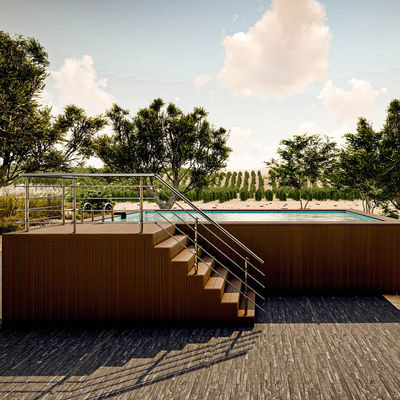 Acrílico de madera de cartón de plástico color piscina privada de lujo para relajación al aire libre
