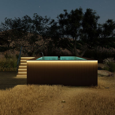 Acrílico de madera de cartón de plástico color piscina privada de lujo para relajación al aire libre