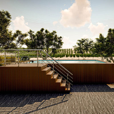 Piscinas prefabricadas de acero compuesto y FRP