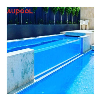 Pared de piscina de acrílico completo duradero Personalizable Transparente y para piscina al aire libre