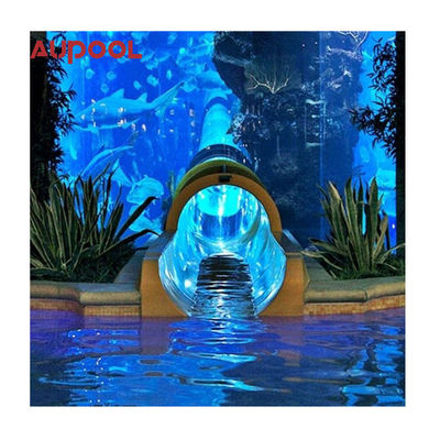 Pared de piscina de acrílico completo duradero Personalizable Transparente y para piscina al aire libre