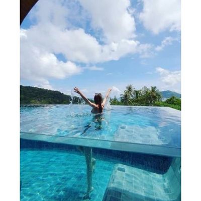 Ventana de panel de piscina de acrílico transparente personalizada para piscina familiar