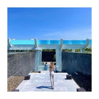 Piscina de acrílico de 12 metros Una adición lujosa a Aupool espectacular Hotel Rooftop