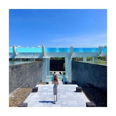 Piscina de acrílico de 12 metros Una adición lujosa a Aupool espectacular Hotel Rooftop