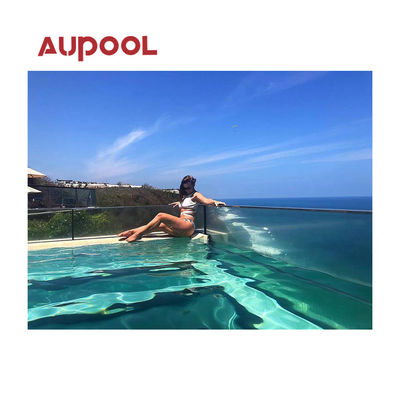 Piscina Acrílico de vidrio de hoja Aupool 50Mm cilindro de túnel para el complejo de jardín