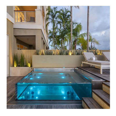 Hoja de vidrio acrílico de 50 mm de alta transmisión de luz personalizada para piscina y acuario