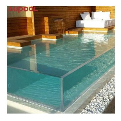 Popular Custom Infinity Edge Lámina de vidrio acrílico de espesor transparente para acuario de vidrio grueso