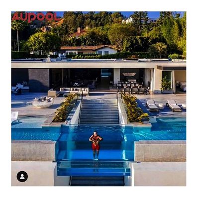 Capa eléctrica automática de 36 V para piscina diseño de paneles de vidrio acrílico transparente