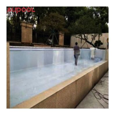 Ventana de piscina acrílica prefabricada para exteriores con protección UV y diseño de desbordamiento