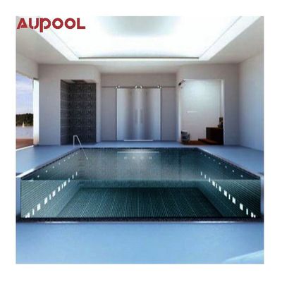 Ventana de piscina acrílica prefabricada para exteriores con protección UV y diseño de desbordamiento