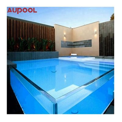 Vidrio personalizado sobre el suelo de alta transparencia Acrílico de la piscina Paneles de ventanas de pared