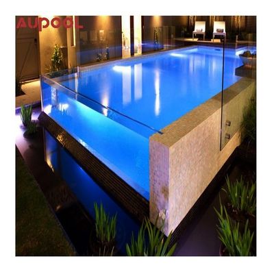 Vidrio personalizado sobre el suelo de alta transparencia Acrílico de la piscina Paneles de ventanas de pared