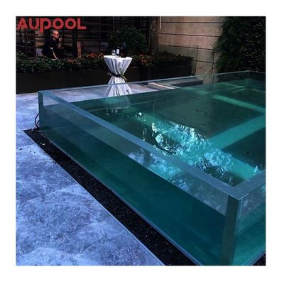 Vidrio personalizado sobre el suelo de alta transparencia Acrílico de la piscina Paneles de ventanas de pared