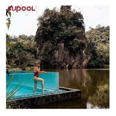 Decoración de fibra de vidrio de tierra Contenedor de natación sin fin Piscina Piscinas para personalizado