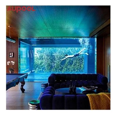 Piscina exterior prefabricada acrílica lujosa estructura de plexiglás de acero Piscina de baño