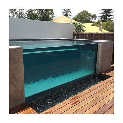 80MM de espesor Pared de la piscina de acrílico claro tamaño personalizado Panel de vidrio transparente