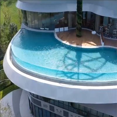 Placa de plástico acrílico transparente asequible para piscina familiar