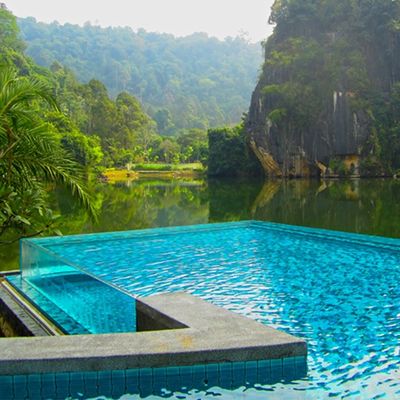 Temporada de natación AUPOOL Piscina de acrílico transparente con ventana y spa