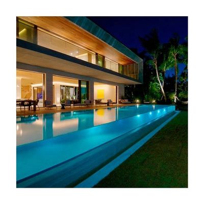Construcción acrílica Aupool exterior infinitivo piscina contracorriente con ventana transparente