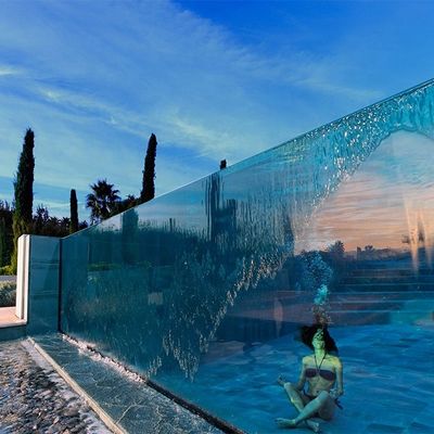 Piscinas de cristal transparente de hoja acrílica para la construcción de piscinas al aire libre
