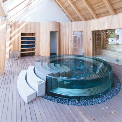 Hotel Panel de vidrio acrílico personalizado Piscina de fibra de vidrio con 100% de PMMA Aupool virgen