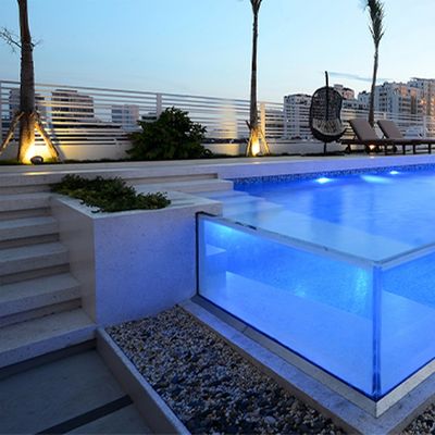 Piscinas para familias superiores Piscinas acrílicas por encima del suelo para entretenimiento al aire libre