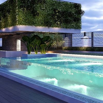 Piscinas para familias superiores Piscinas acrílicas por encima del suelo para entretenimiento al aire libre