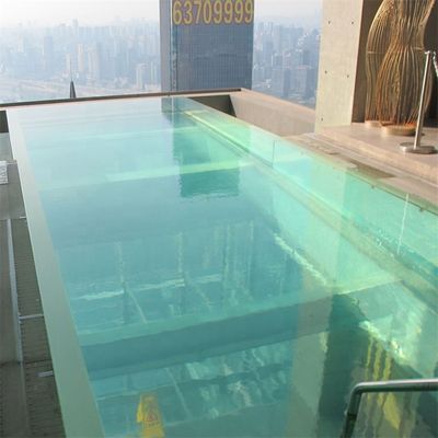 Piscina familiar duradera AUPOOL Piscina exterior de diseño moderno de acrílico transparente