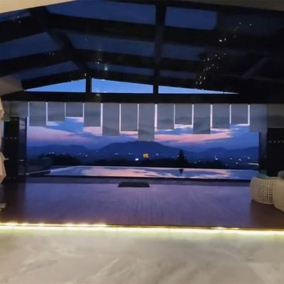 La demanda del cliente piscina acrílica para Aupool al aire libre alojamiento en familia transparente claro