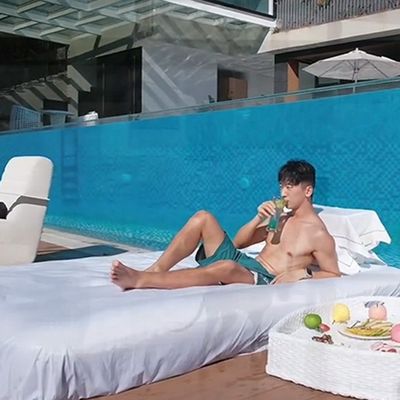 Demandas del cliente Contenedor de pared de piscina acrílico transparente para instalación al aire libre