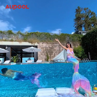 Panel de fondo y lateral transparente de la pared de la piscina de 100 mm para la piscina de Aupool
