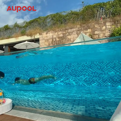 Panel de fondo y lateral transparente de la pared de la piscina de 100 mm para la piscina de Aupool