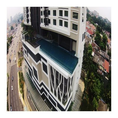 Hoja de acrílico de alta dureza de superficie para Aupool sobre el suelo Embajada Jardines Sky Pool